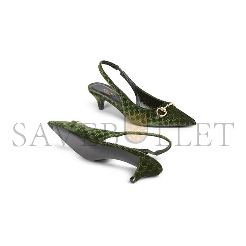 GUCCI WOMEN'S SLINGBACK PUMP WITH HORSEBIT 835978